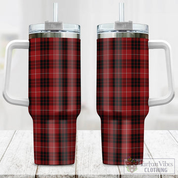 Munro Black and Red Tartan Tumbler with Handle