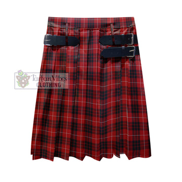 Munro Black and Red Tartan Men's Pleated Skirt - Fashion Casual Retro Scottish Kilt Style