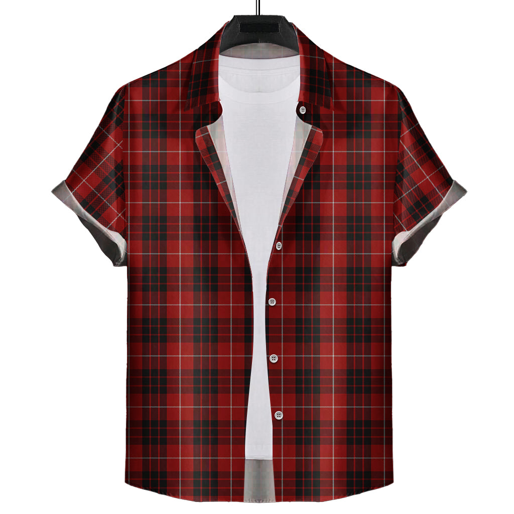 munro-black-and-red-tartan-short-sleeve-button-down-shirt