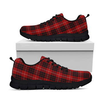 Munro Black and Red Tartan Sneakers