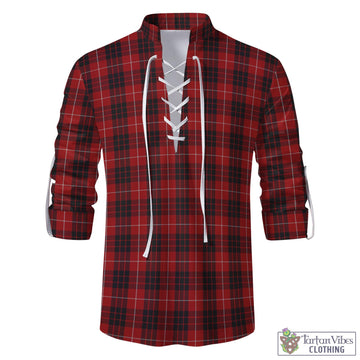 Munro Black and Red Tartan Men's Scottish Traditional Jacobite Ghillie Kilt Shirt