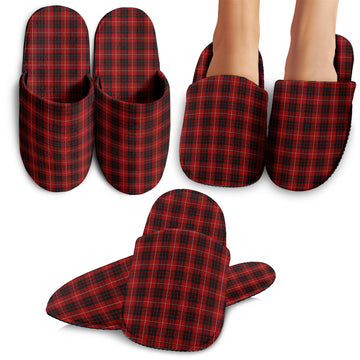 Munro Black and Red Tartan Home Slippers