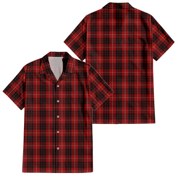 munro-black-and-red-tartan-short-sleeve-button-down-shirt