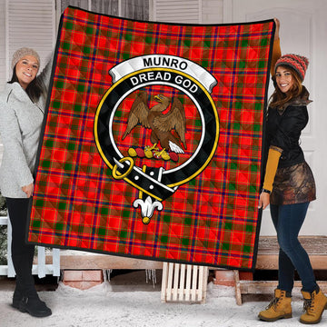Munro Modern Tartan Quilt with Family Crest