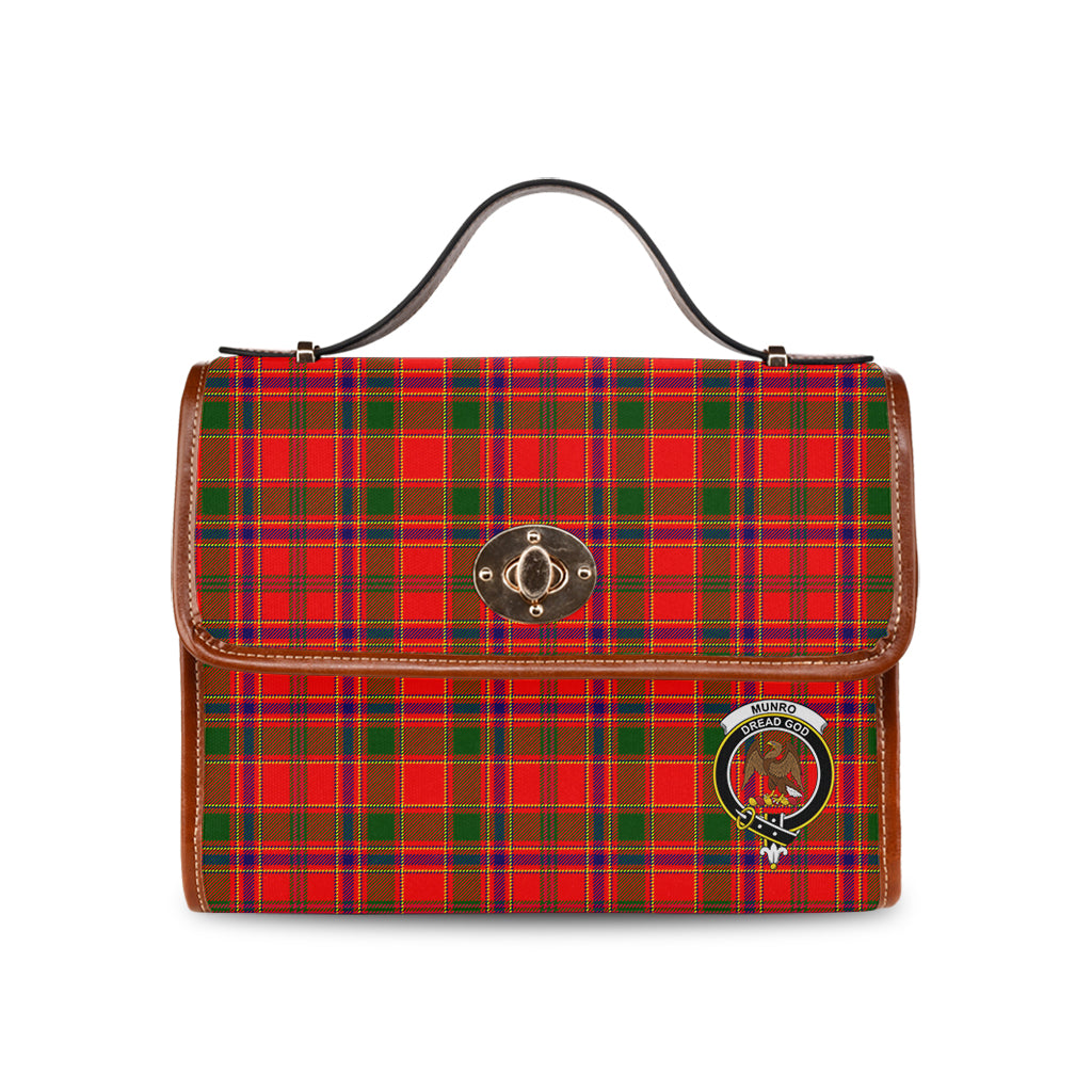 munro-modern-tartan-leather-strap-waterproof-canvas-bag-with-family-crest