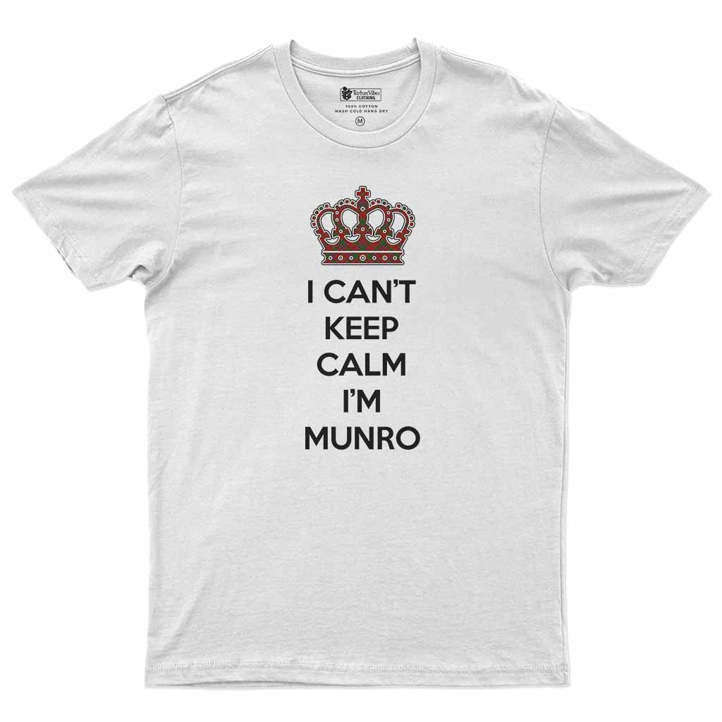 Munro (Monroe) Can't Keep Calm Men's T-Shirt White - Tartan Vibes Clothing
