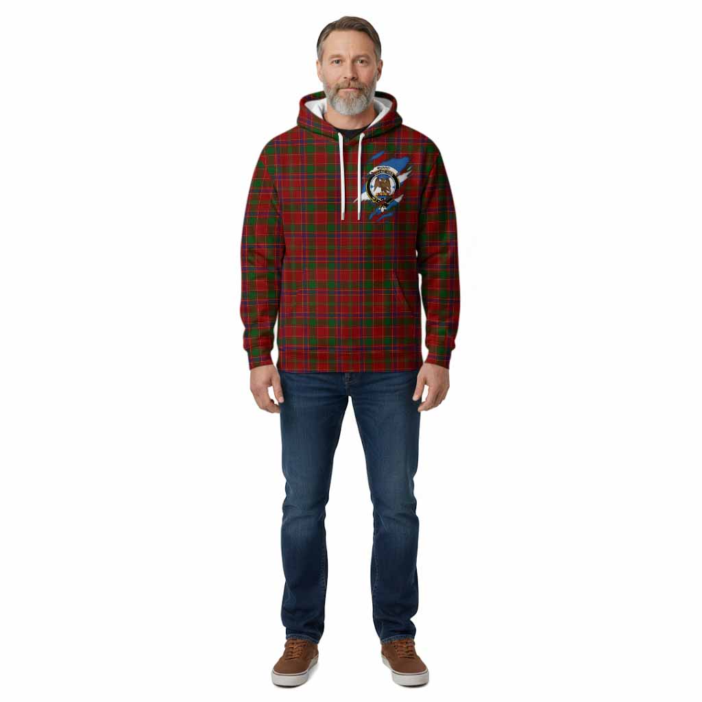 Munro (Monroe) Clan Crest In Me Tartan Cotton Hoodie Scotland Flag Style