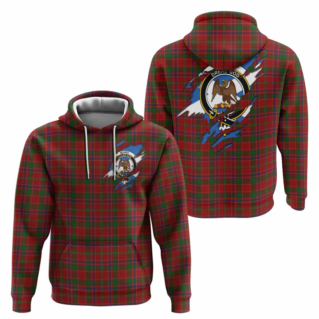 Munro (Monroe) Clan Crest In Me Tartan Hoodie Scotland Flag Style