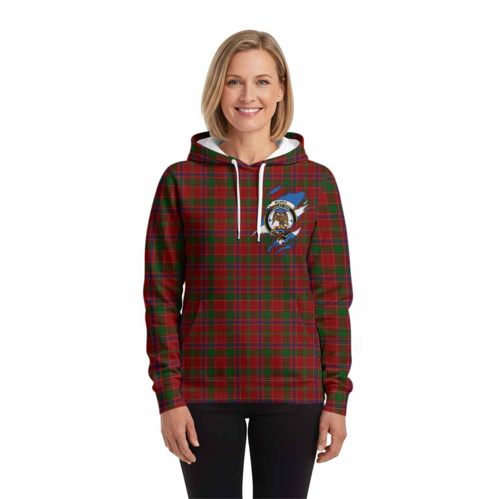 Munro (Monroe) Clan Crest In Me Tartan Hoodie Scotland Flag Style