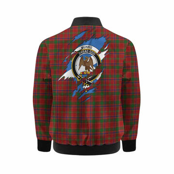 Munro (Monroe) Clan Crest In Me Tartan Kid Bomber Jacket Scotland Flag Style