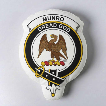 Munro (Monroe) Clan Crest Shaped Throw Pillow, Scottish Clan Badge Decorative Pillow
