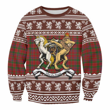 Munro (Monroe) Clan Tartan Crest Christmas Sweatshirt Coat of Arms Funny Style
