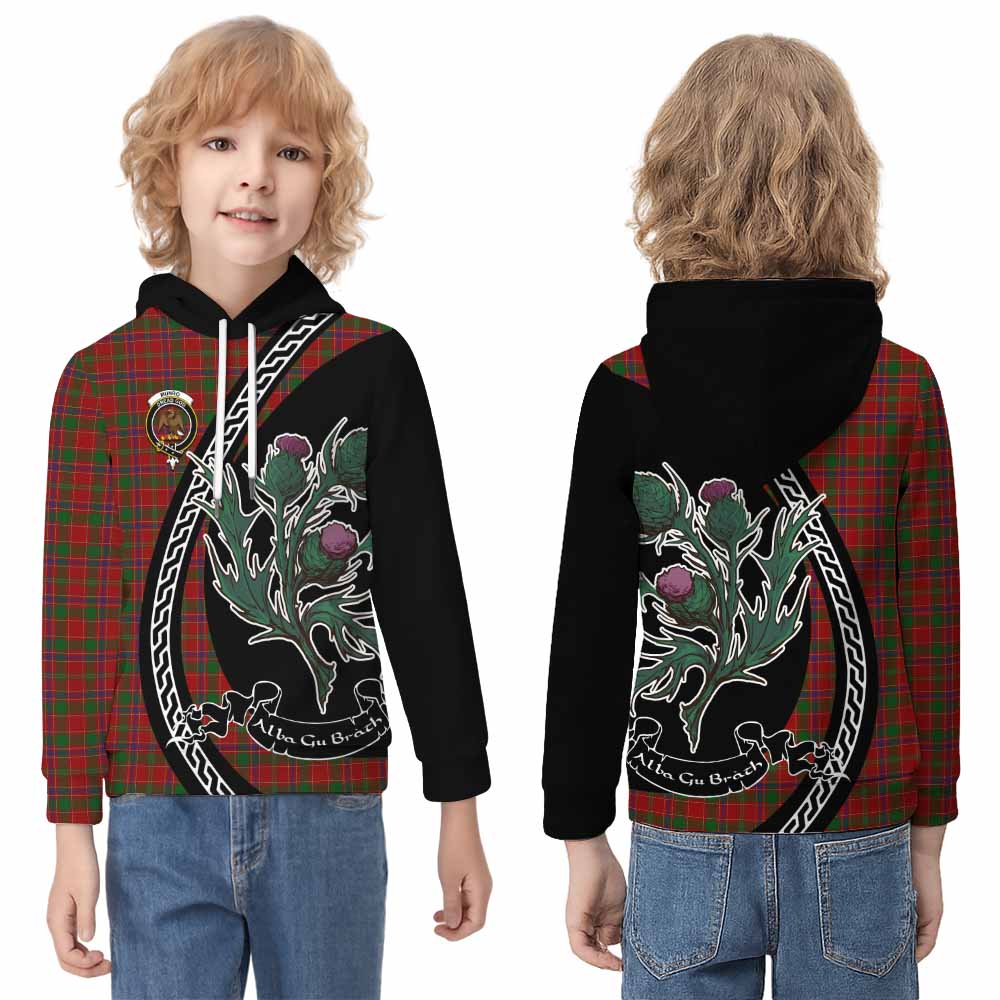 Munro (Monroe) Family Crest Tartan Kid Hoodie Alba Thistle Inspired - Tartan Vibes Clothing