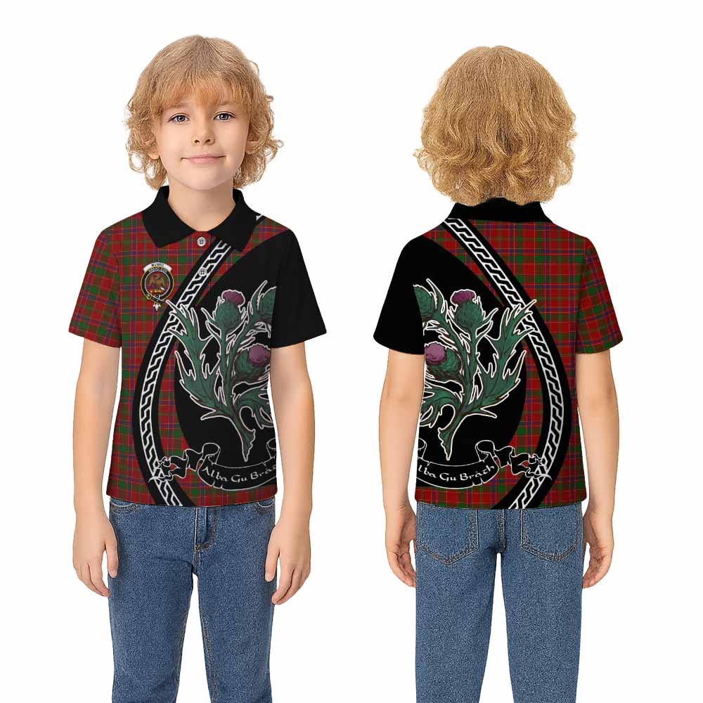 Munro (Monroe) Family Crest Tartan Kid Polo Shirt Alba Thistle Inspired - Tartan Vibes Clothing