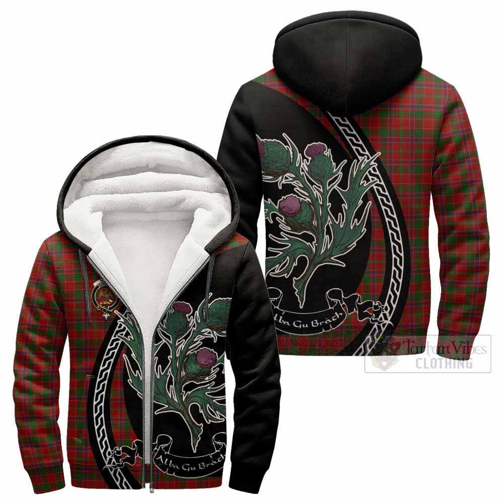 Munro (Monroe) Family Crest Tartan Sherpa Hoodie Alba Thistle Inspired - Tartan Vibes Clothing