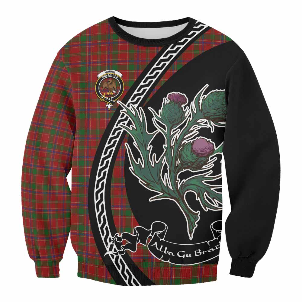 Munro (Monroe) Family Crest Tartan Sweatshirt Alba Thistle Inspired - Tartan Vibes Clothing