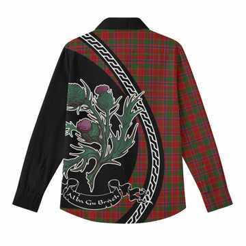 Munro (Monroe) Family Crest Tartan Women Casual Shirt Alba Thistle Inspired
