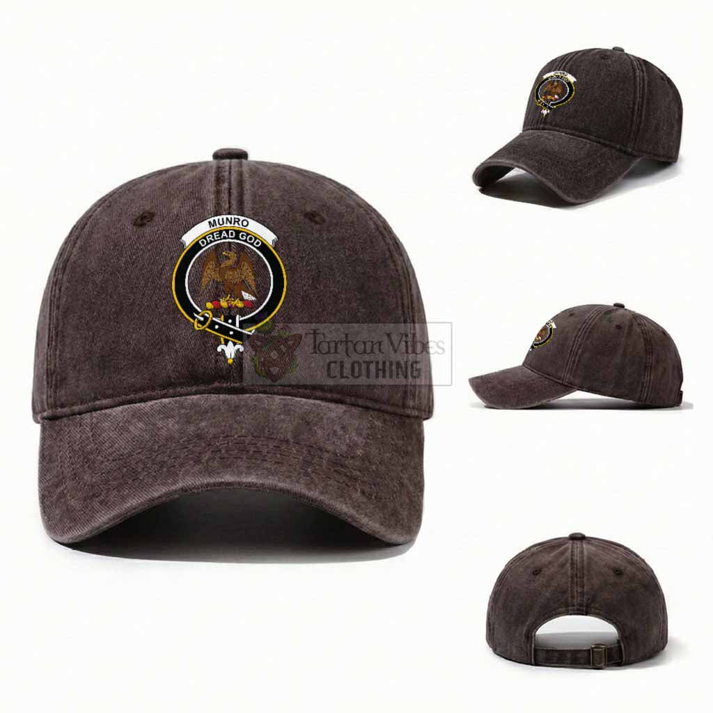 Munro (Monroe) Scottish Clan Crest Washed Baseball Cap