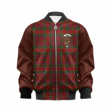 Munro (Monroe) Tartan Accent Kid Bomber Jacket with Family Crest