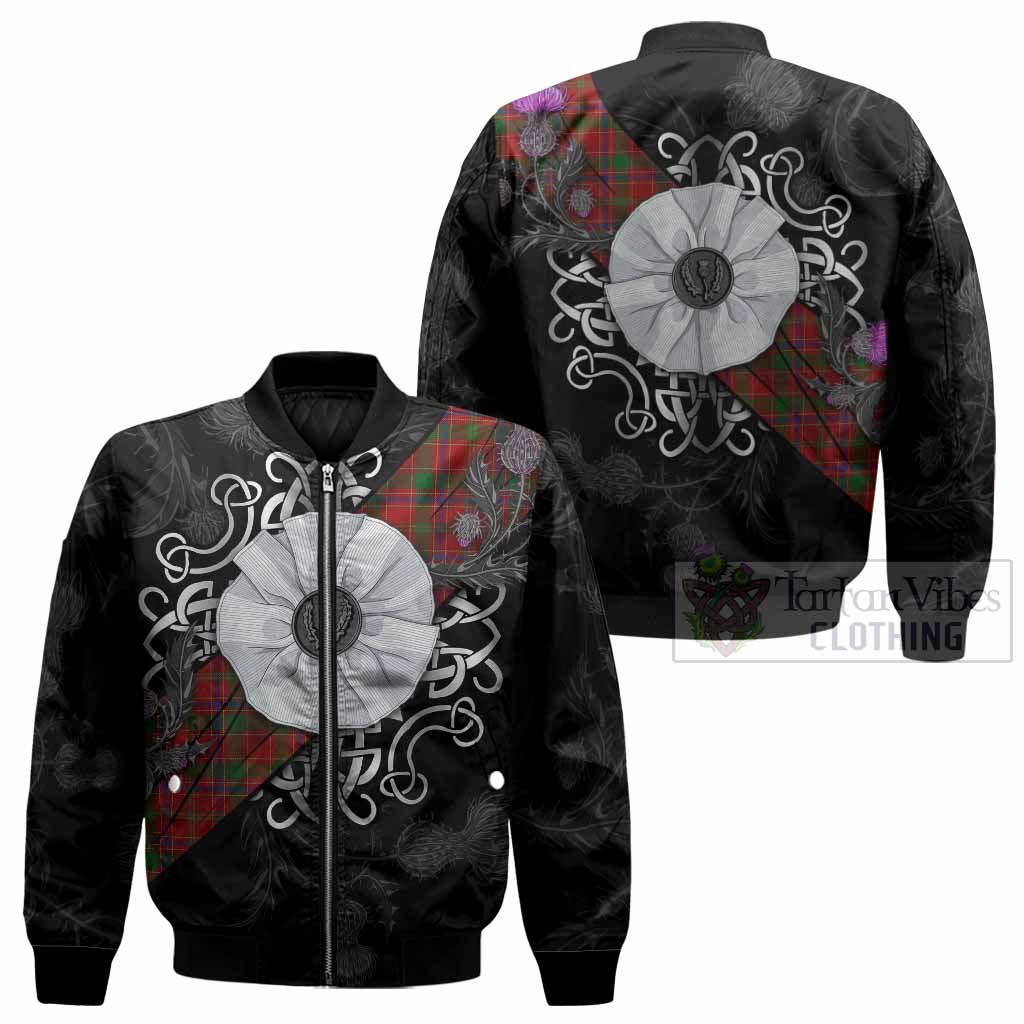 Munro (Monroe) Tartan Bomber Jacket Jacobite White Rose - Tartan Vibes Clothing