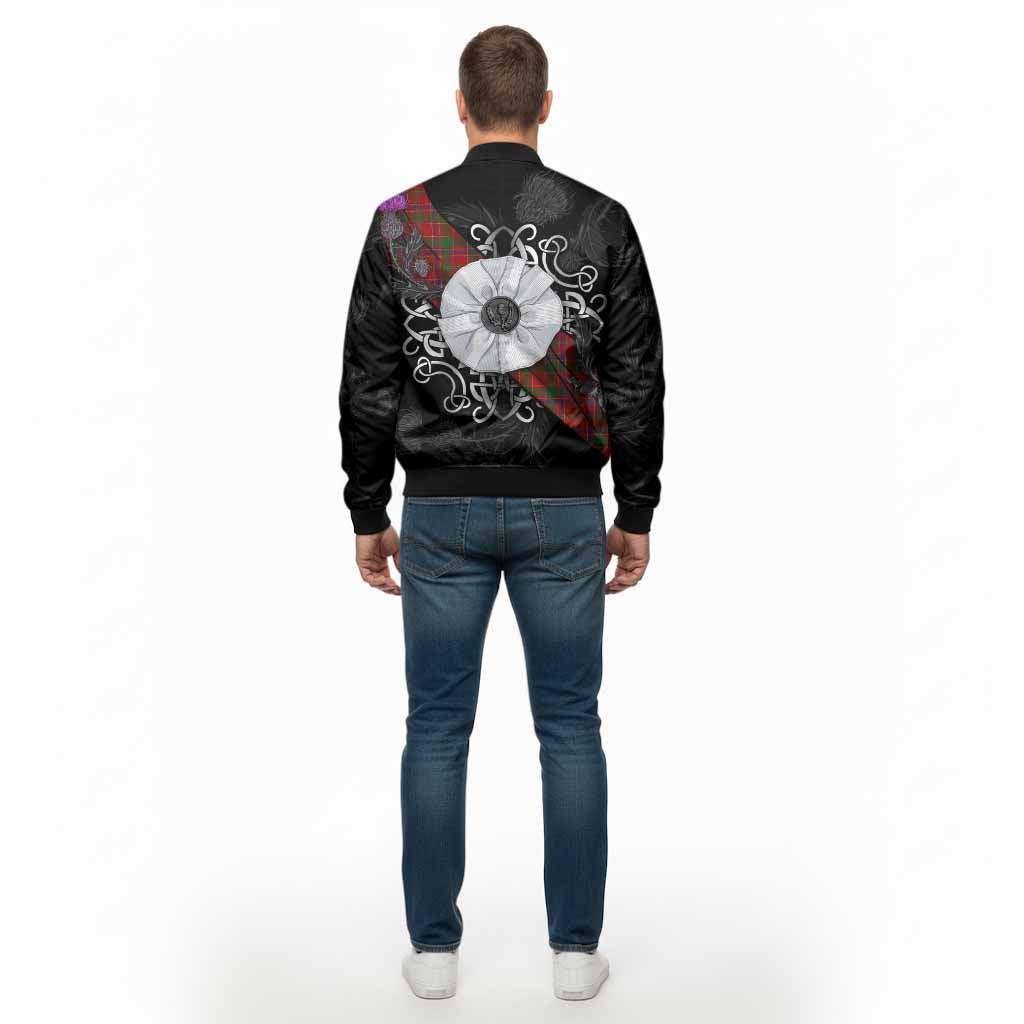 Munro (Monroe) Tartan Bomber Jacket Jacobite White Rose - Tartan Vibes Clothing