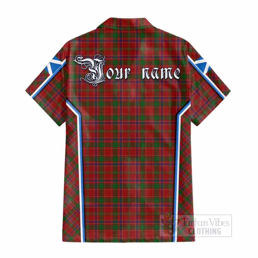 Munro (Monroe) Tartan Crest Cotton Hawaiian Shirt Scotland Coat of Arm Flag Style - Tartan Vibes Clothing