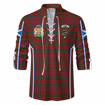 Munro (Monroe) Tartan Crest Ghillie Kilt Shirt Scotland Coat of Arm Flag Style