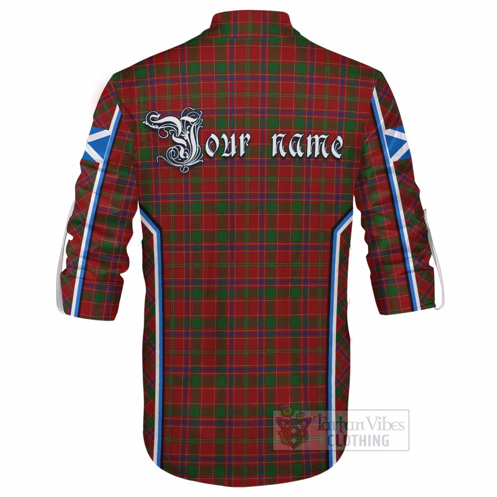 Munro (Monroe) Tartan Crest Ghillie Kilt Shirt Scotland Coat of Arm Flag Style - Tartan Vibes Clothing