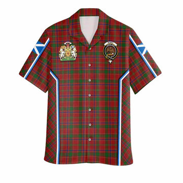 Munro (Monroe) Tartan Crest Hawaiian Shirt Scotland Coat of Arm Flag Style