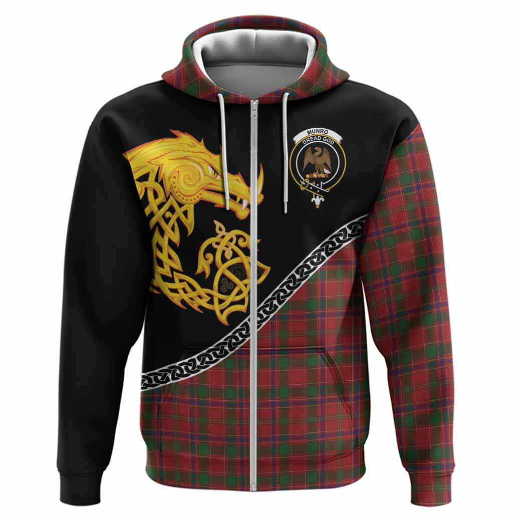 Munro (Monroe) Tartan Crest Hoodie Legendary Dragon Knot Half Style