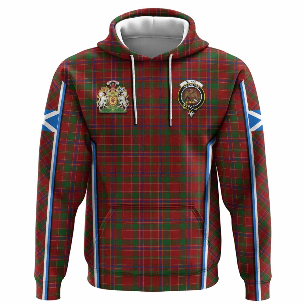 Munro (Monroe) Tartan Crest Hoodie Scotland Coat of Arm Flag Style - Tartan Vibes Clothing