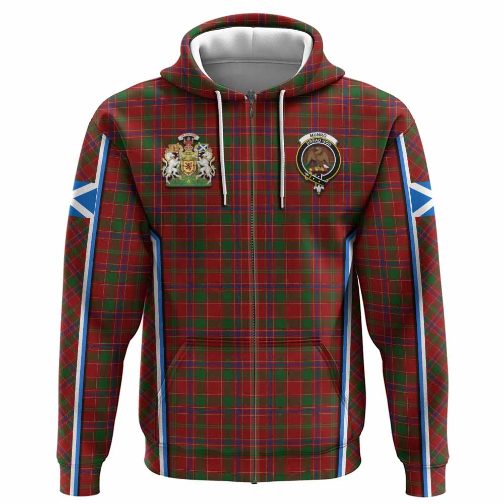 Munro (Monroe) Tartan Crest Hoodie Scotland Coat of Arm Flag Style - Tartan Vibes Clothing