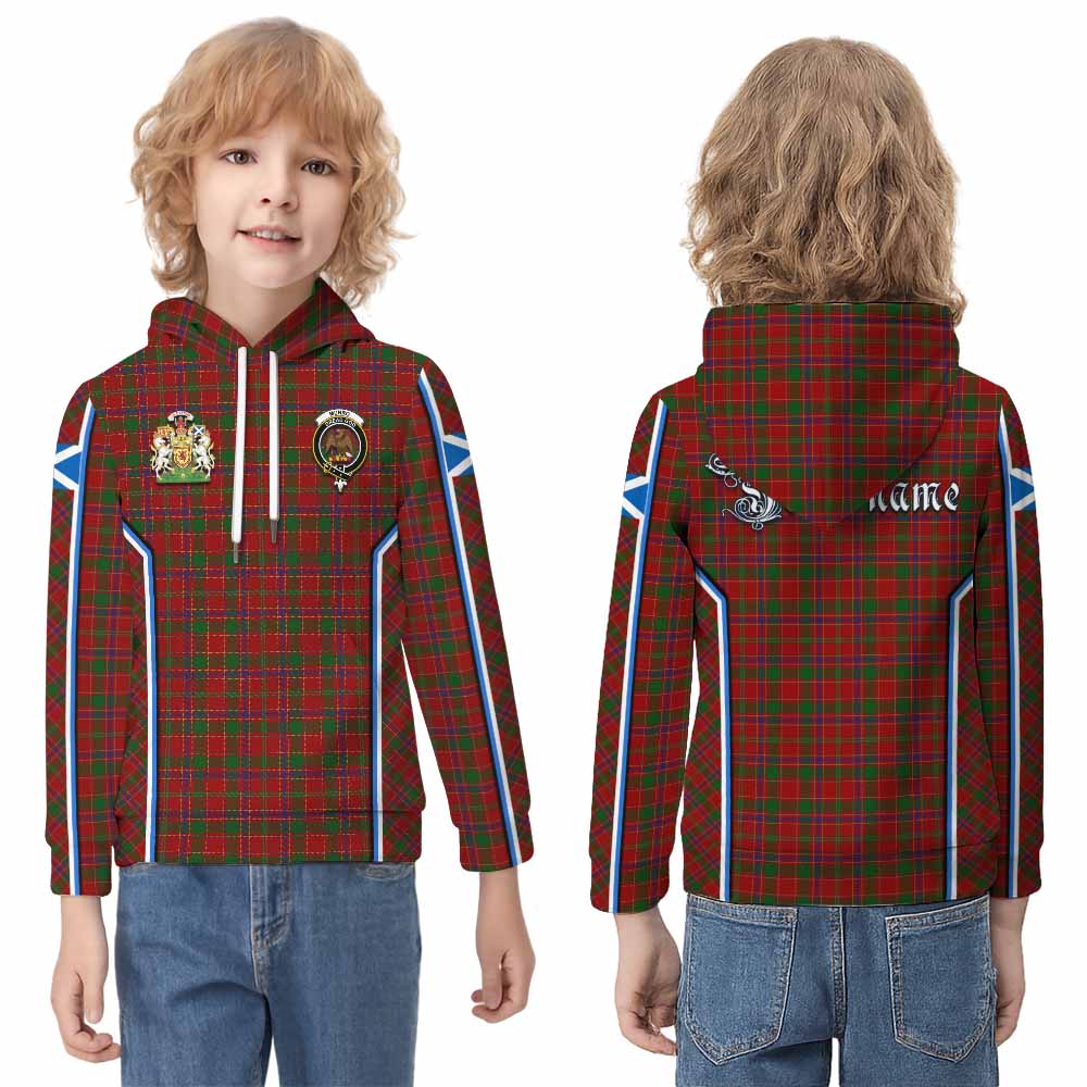 Munro (Monroe) Tartan Crest Kid Hoodie Scotland Coat of Arm Flag Style - Tartan Vibes Clothing