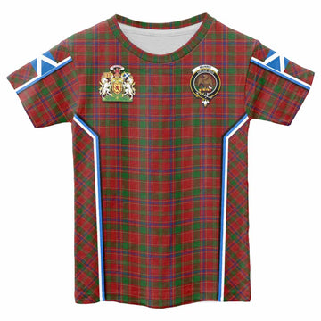 Munro (Monroe) Tartan Crest Kid T-shirt Scotland Coat of Arm Flag Style - Tartan Vibes Clothing
