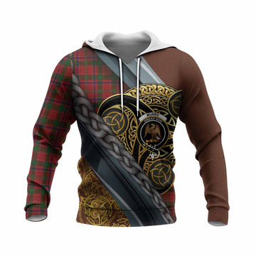 Munro (Monroe) Tartan Crest Knitted Hoodie Scottish Triskele Celtic