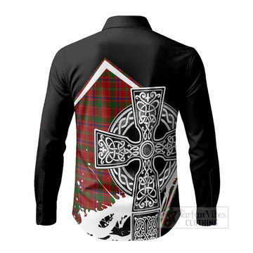 Munro (Monroe) Tartan Crest Long Sleeve Button Shirts Scottish Celtic Cross Heritage