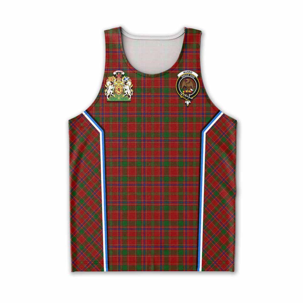 Munro (Monroe) Tartan Crest Men Tank Top Scotland Coat of Arm Flag Style - Tartan Vibes Clothing