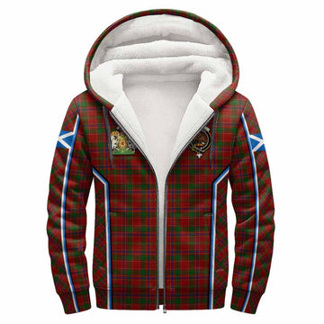 Munro (Monroe) Tartan Crest Sherpa Hoodie Scotland Coat of Arm Flag Style