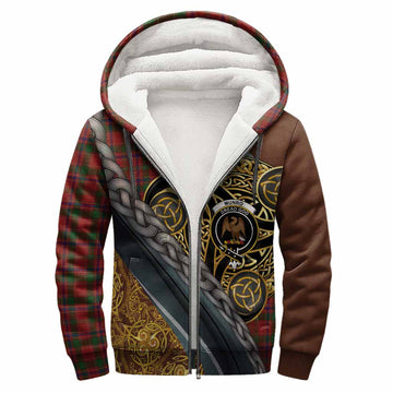 Munro (Monroe) Tartan Crest Sherpa Hoodie Scottish Triskele Celtic