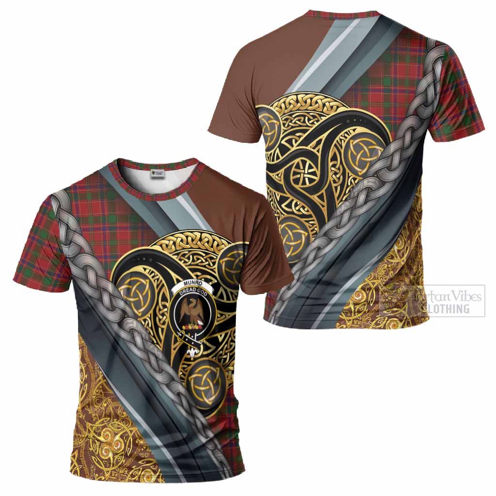 Munro (Monroe) Tartan Crest T-Shirt Scottish Triskele Celtic