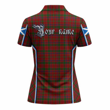 Munro (Monroe) Tartan Crest Women's Polo Shirt Scotland Coat of Arm Flag Style
