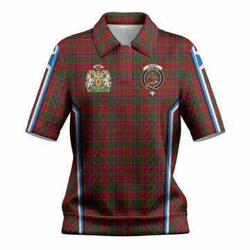 Munro (Monroe) Tartan Crest Women’s Polo Sweater Top Scotland Coat of Arm Flag Style