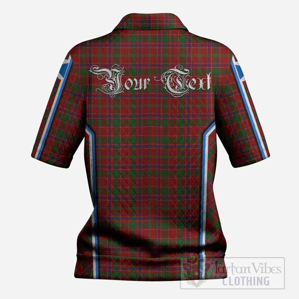 Munro (Monroe) Tartan Crest Women’s Polo Sweater Top Scotland Coat of Arm Flag Style