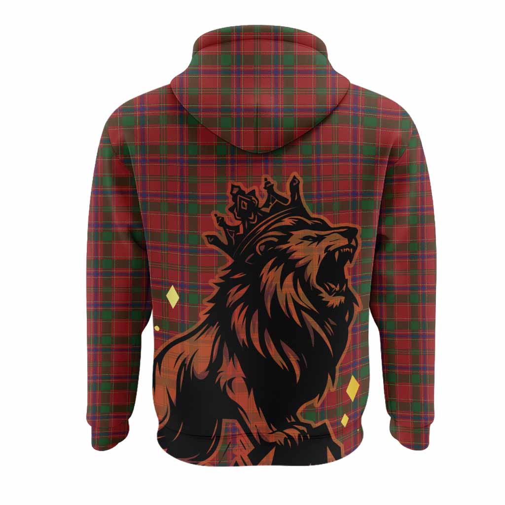 Munro (Monroe) Tartan Family Crest Hoodie Crowned Lion Roaring