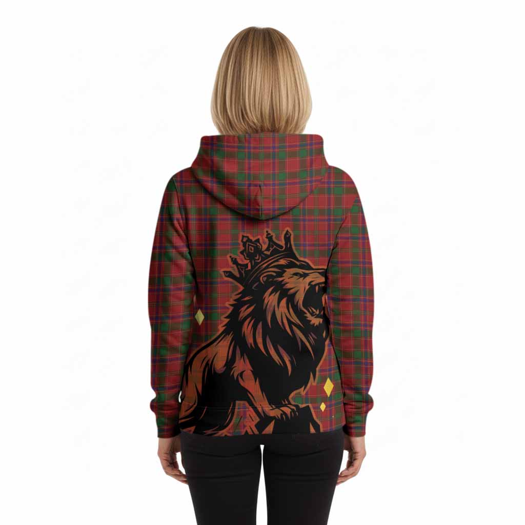 Munro (Monroe) Tartan Family Crest Hoodie Crowned Lion Roaring