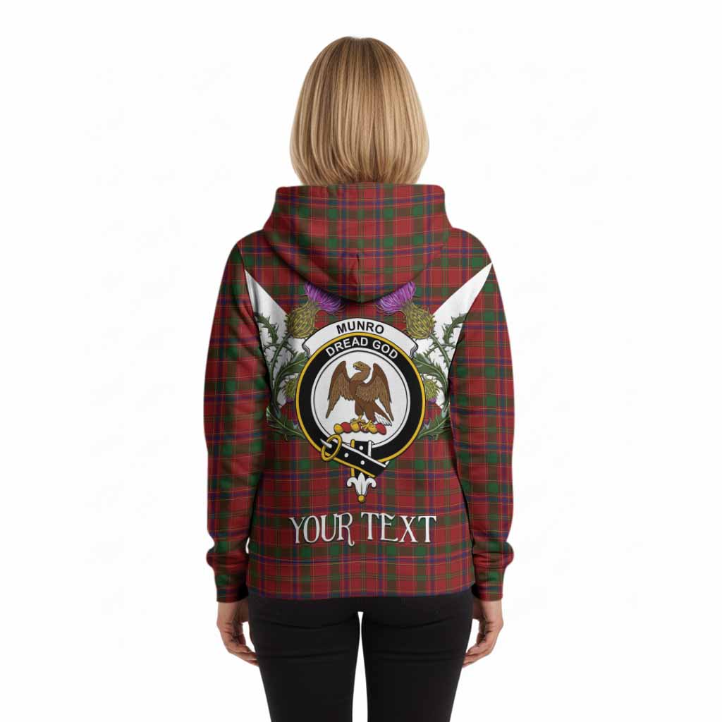 Munro (Monroe) Tartan Family Crest Hoodie Scottish Burns Night Thistle Floral