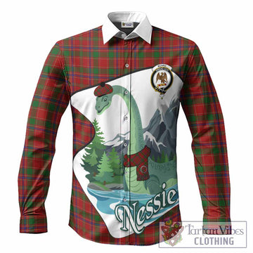 Munro (Monroe) Tartan Family Crest Long Sleeve Button Shirts Nessie Scottish Loch Ness Monster