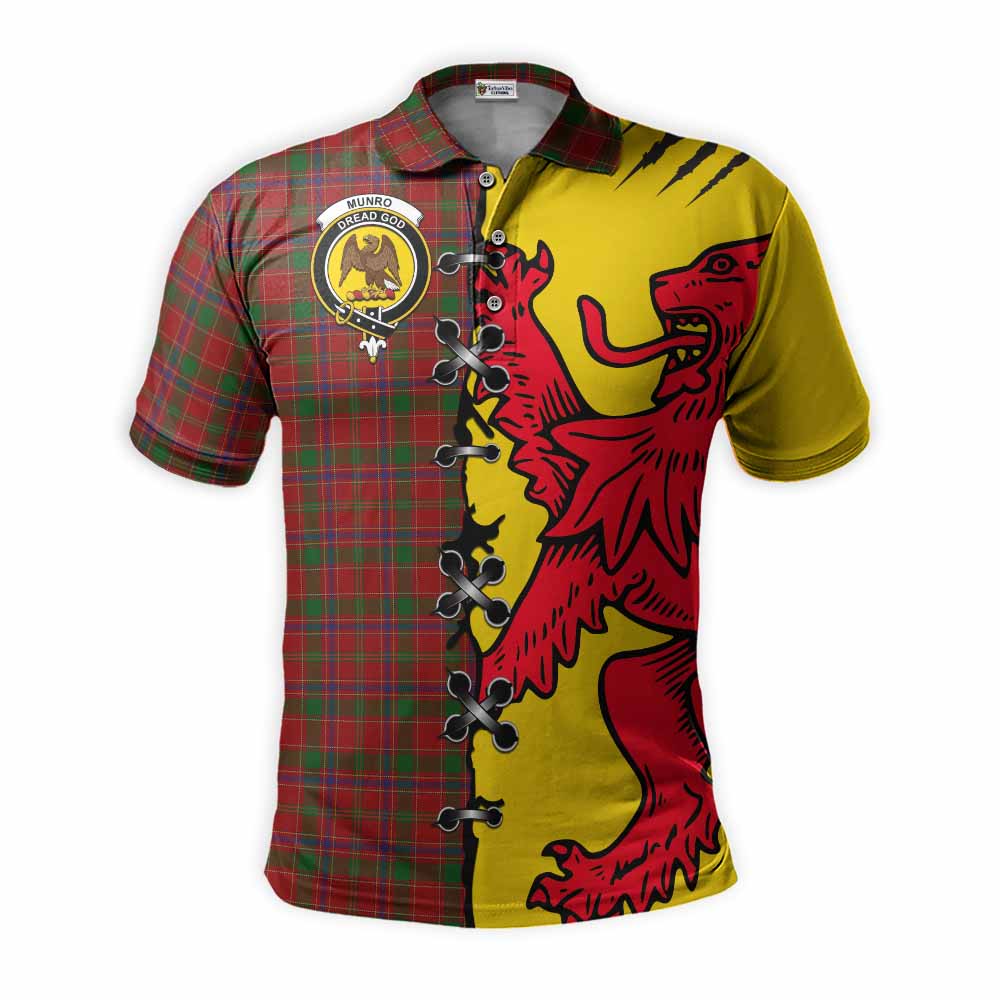 Munro (Monroe) Tartan Family Crest Polo Shirt Lion Rampant Honor - Tartan Vibes Clothing