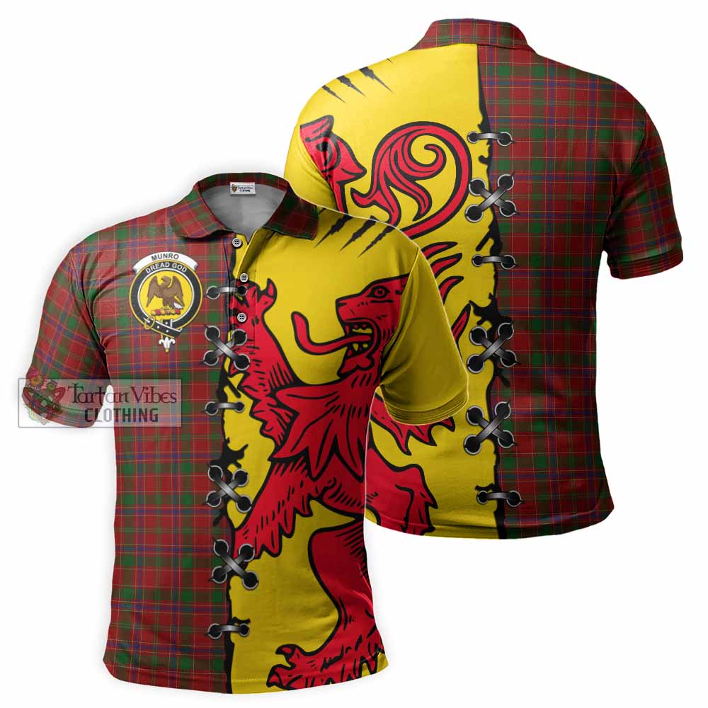 Munro (Monroe) Tartan Family Crest Polo Shirt Lion Rampant Honor - Tartan Vibes Clothing