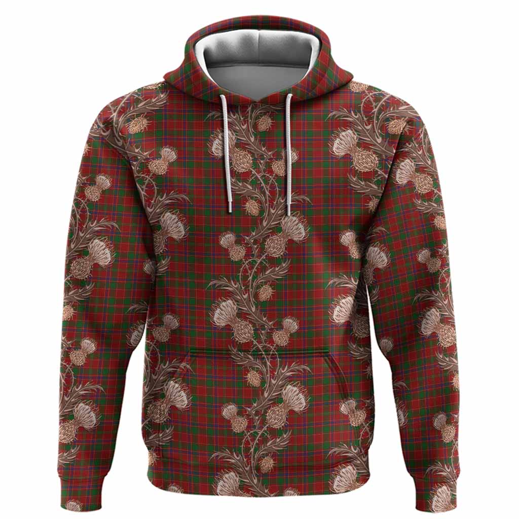 Munro (Monroe) Tartan Hoodie Seamless Scottish Thistle Flowers